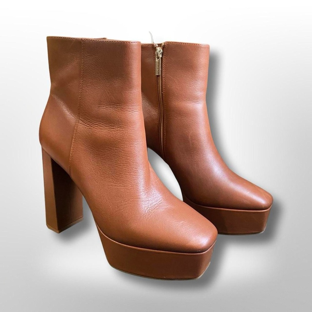 Gianni Bini Brown Platform Ankle Boots